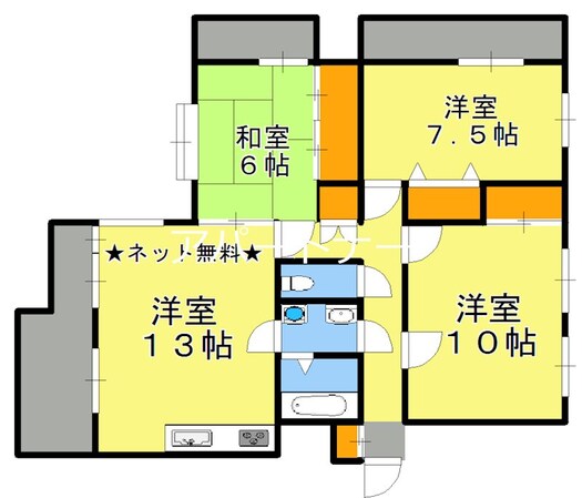 鹿児島駅前駅 徒歩19分 4階の物件間取画像